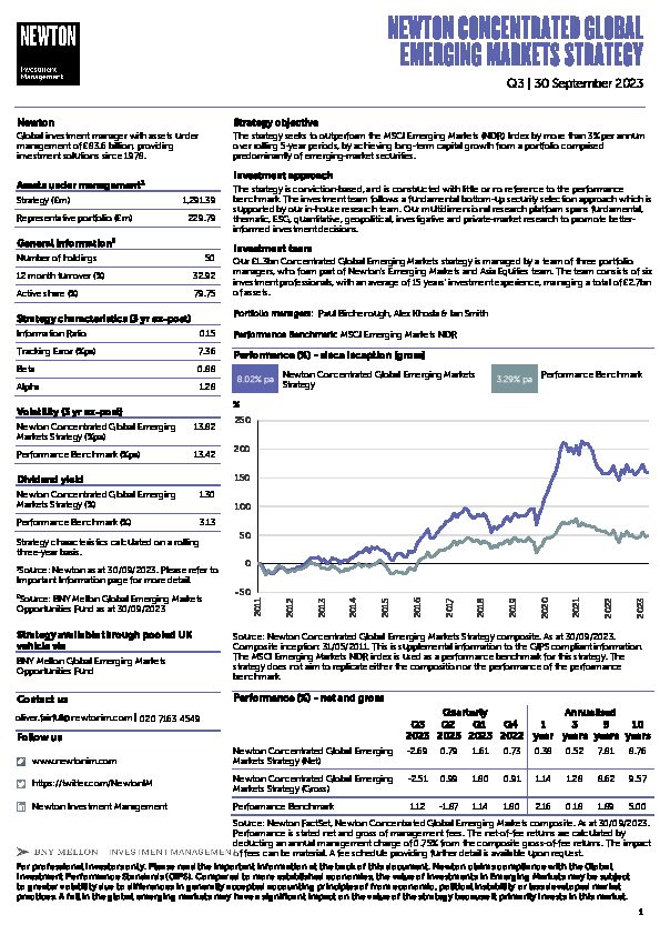 UK Inst Global emerging markets strategy factsheet