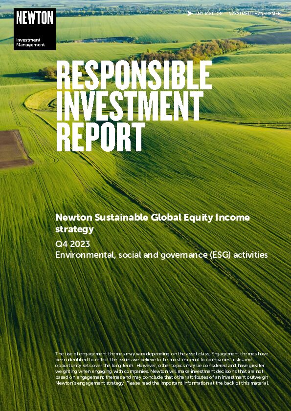 RI report Sustainable global equity income